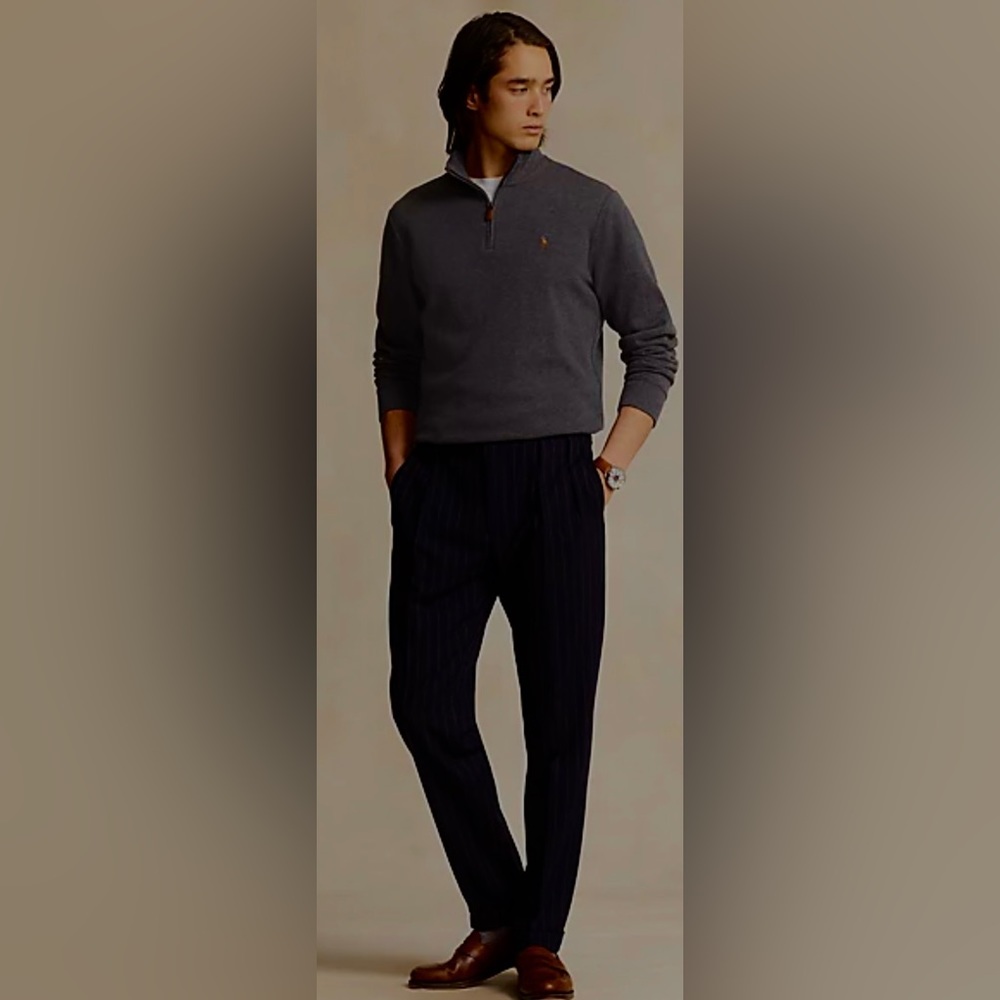 Polo Ralph Lauren Estate-Rib Quarter Zip Pullover. Size: Medium